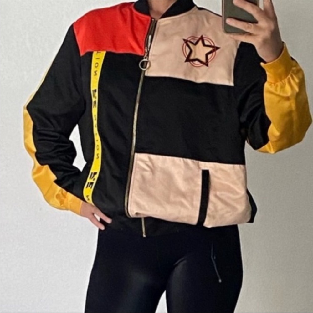 P.E.NATION athleisure bomber jacket jacket, goldtone hardware, Sz XS/S